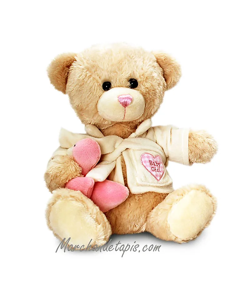 Peluche Ours Bain Rose