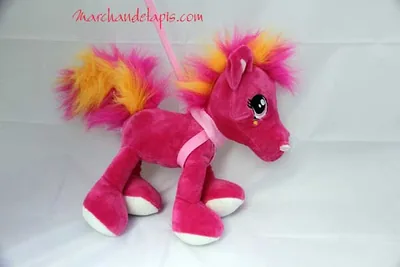 Peluche Poney Laisse - Taille 30cm Laisse 70cm