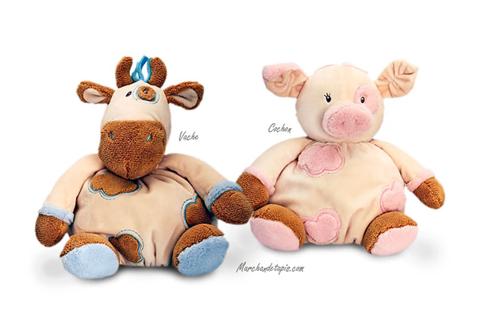 Peluche Puffball Ferme Vache
