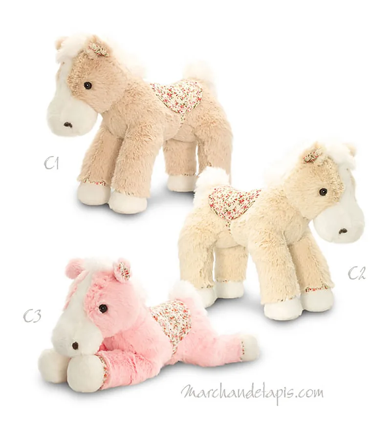 Peluche BELLE ROSE Petit cheval 40cm