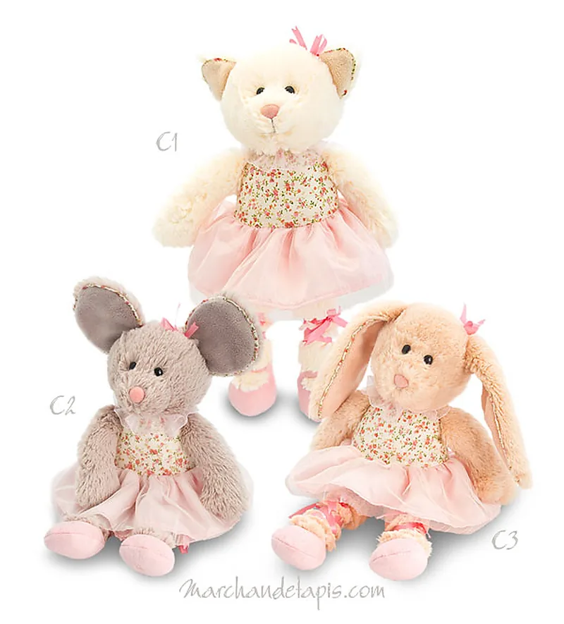 Peluche BELLE ROSE Ballerine 20cm