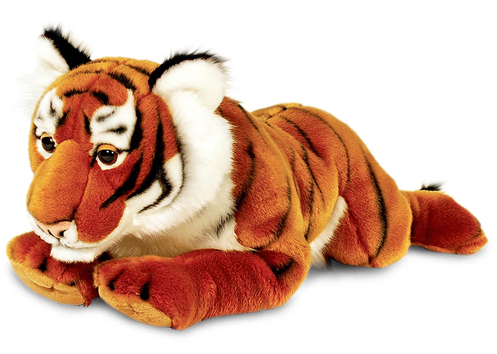 Peluche tigre couché 100cm