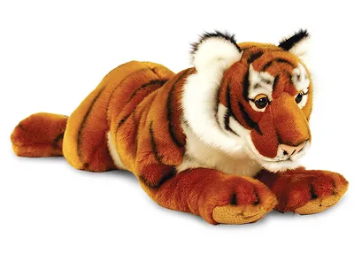 Peluche tigre couché 46cm