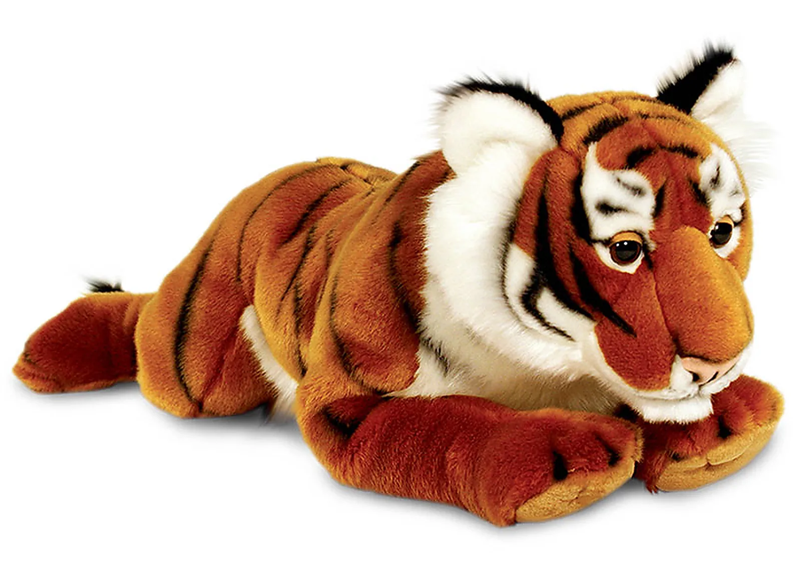 Peluche tigre couché 58cm